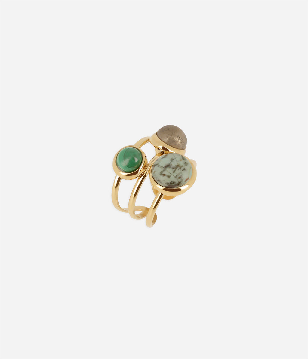 Bague Gobi (Acier doré)