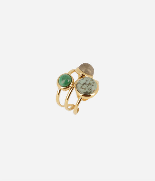 Bague Gobi (Acier doré)