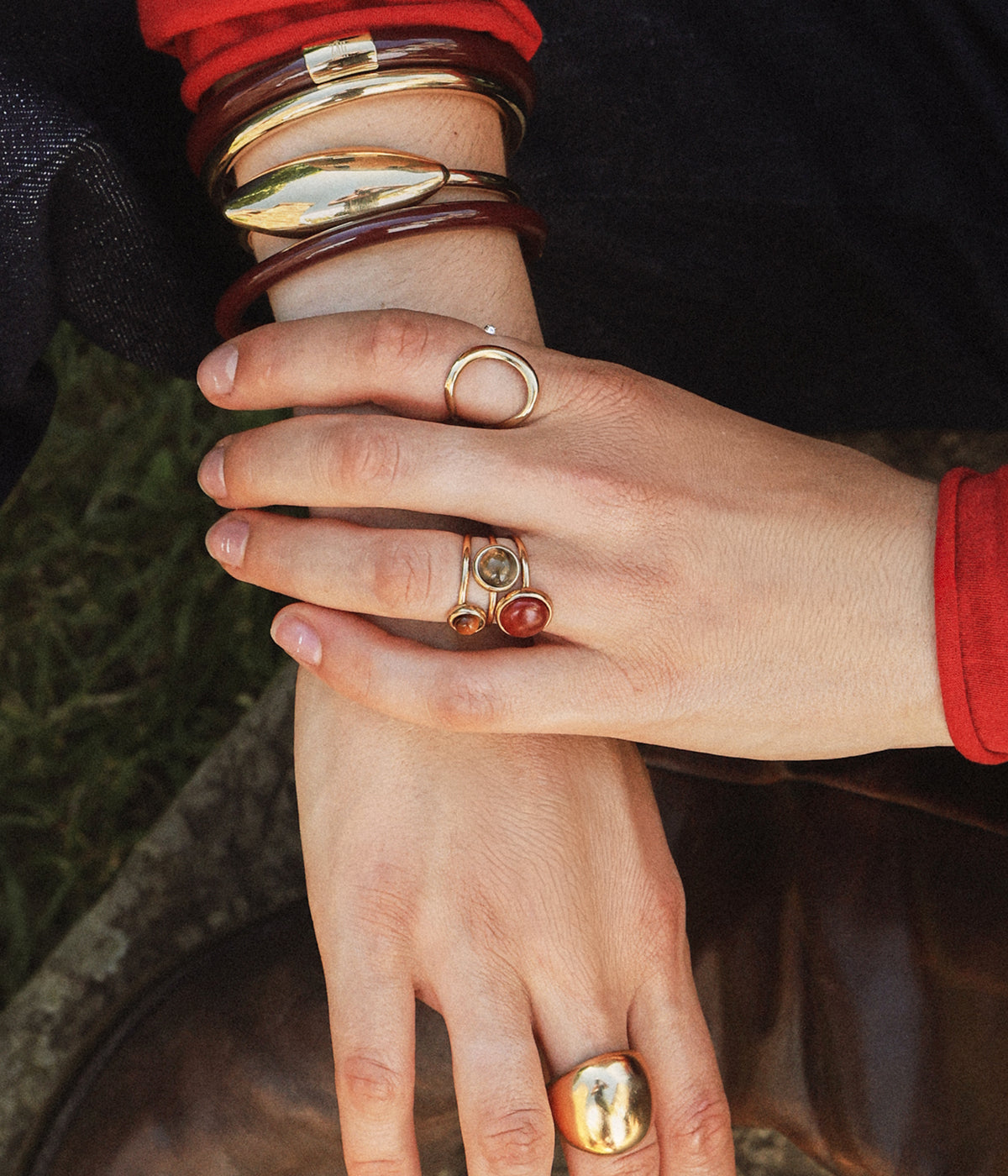 Bague Gobi (Acier doré)