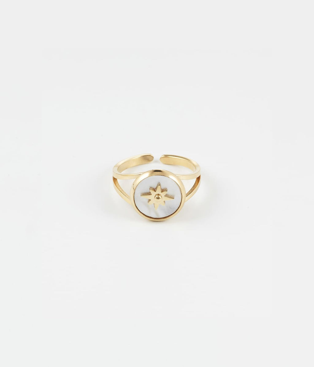 Bague Sun (Acier doré)