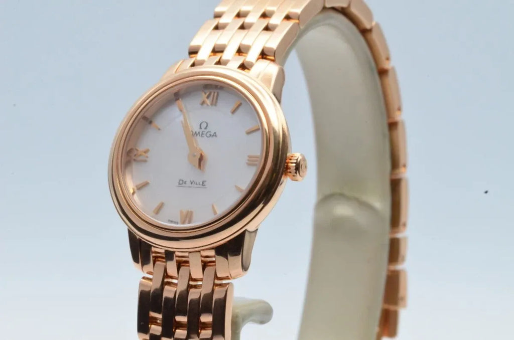 OMEGA DE VILLE PRESTIGE QUARTZ FEMME VINTAGE RARE 27MM 18K OR 424.50.27