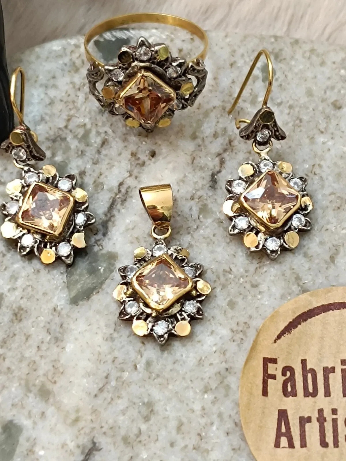 Ensemble Or 18 Carats Et Argent