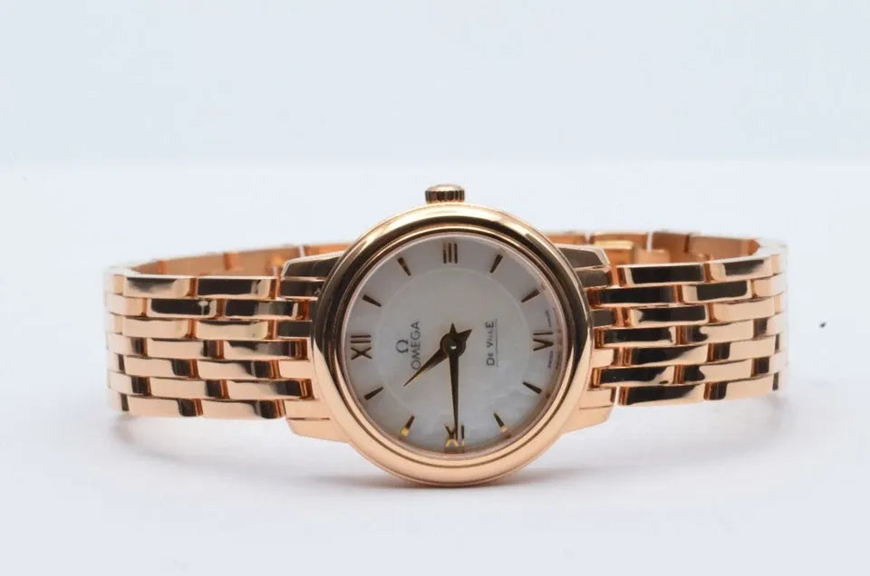 OMEGA DE VILLE PRESTIGE QUARTZ FEMME VINTAGE RARE 27MM 18K OR 424.50.27