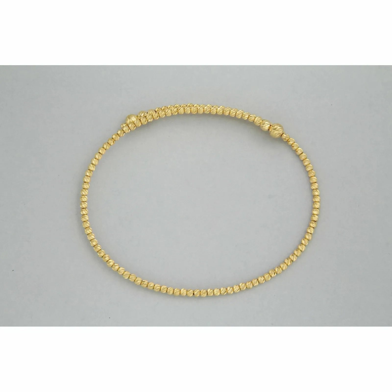 Bracelet Italien en OR Jaune 18 Carats k 750 Jonc Manchette Diamanté pour Femme