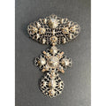 Bijou Début XIX. Croix Papillon Ou Croix Flamande montée En Broche. Argent, Or