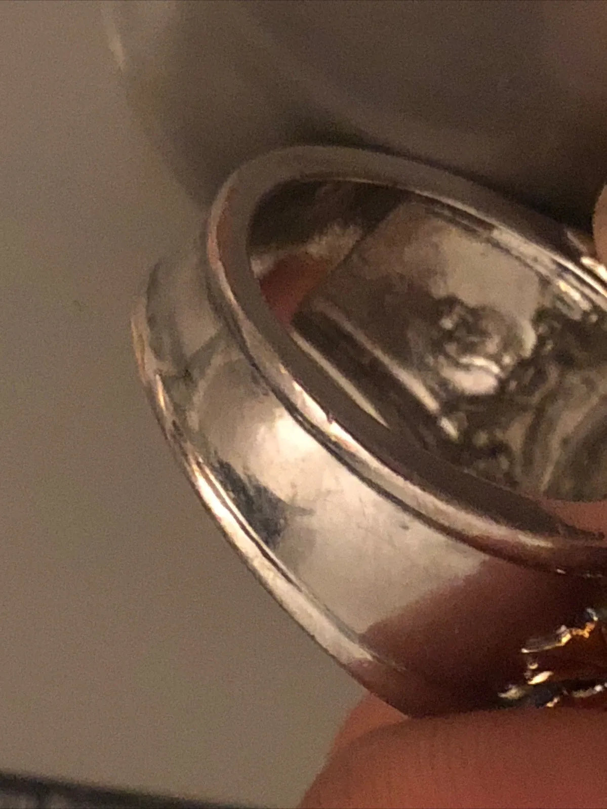 Bague Ancienne Saphir Argent Et Pétale D'Or