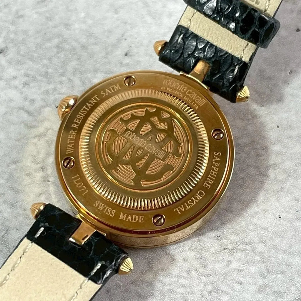 Montre femme Roberto Cavalli by Franck Muller 1L071 noir or édition limitée-