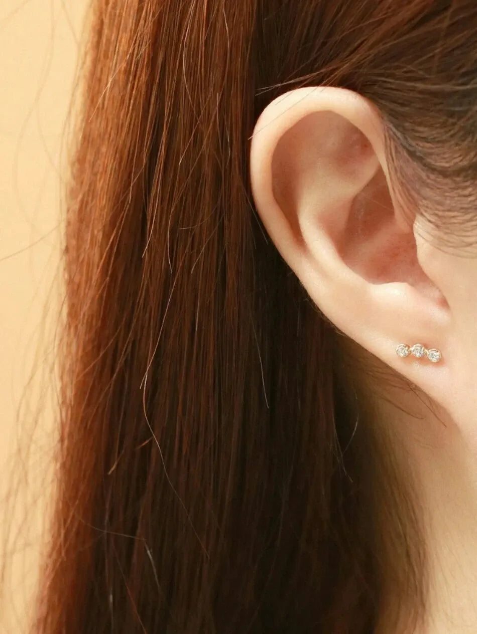 14K or Massif Oreille Crawler Diamant Grimpeur Piercings Nez/Oreille Expensive