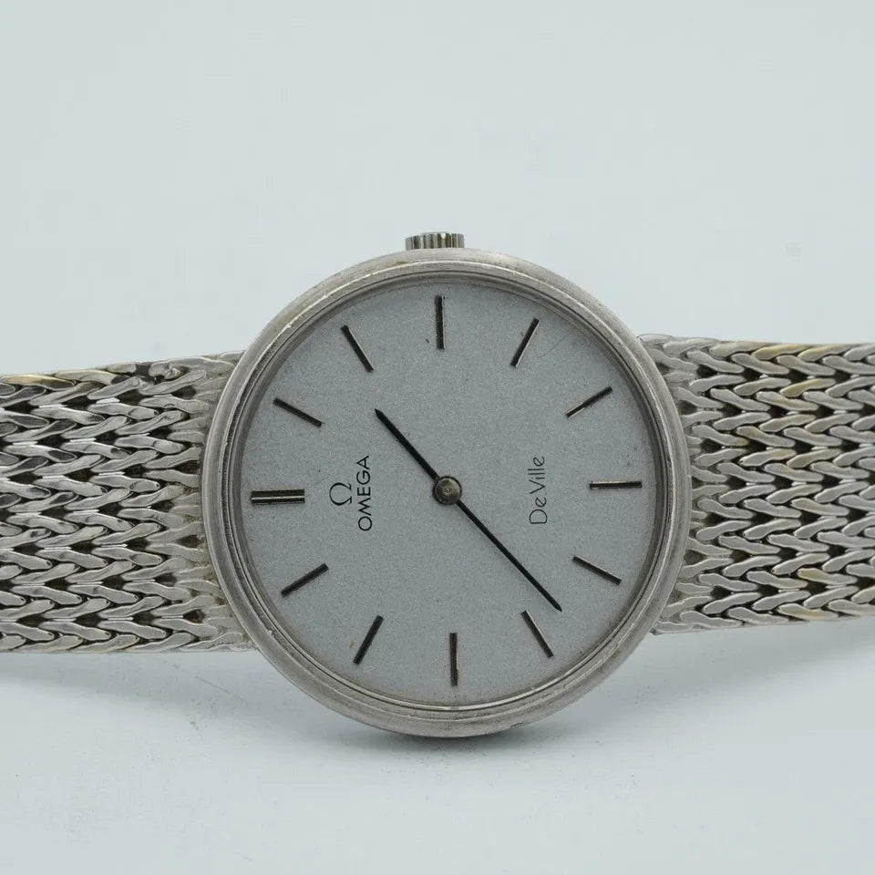 OMEGA De Ville Remontage Manuel Montre Hommes 35MM 18K 750 Or or Blanc 7271098