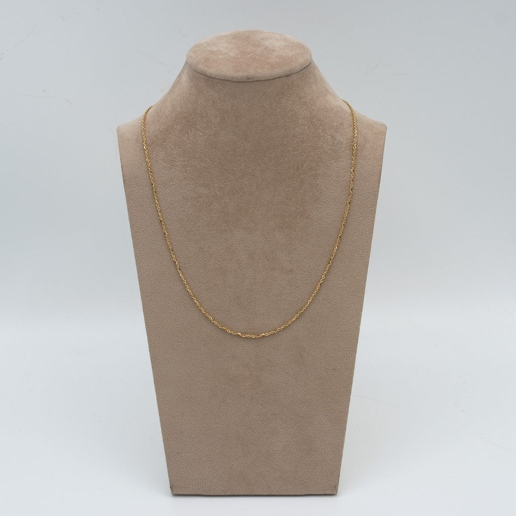 Collier femme en or jaune 18 carats 750 col rond 18 carats or jaune collier A.91