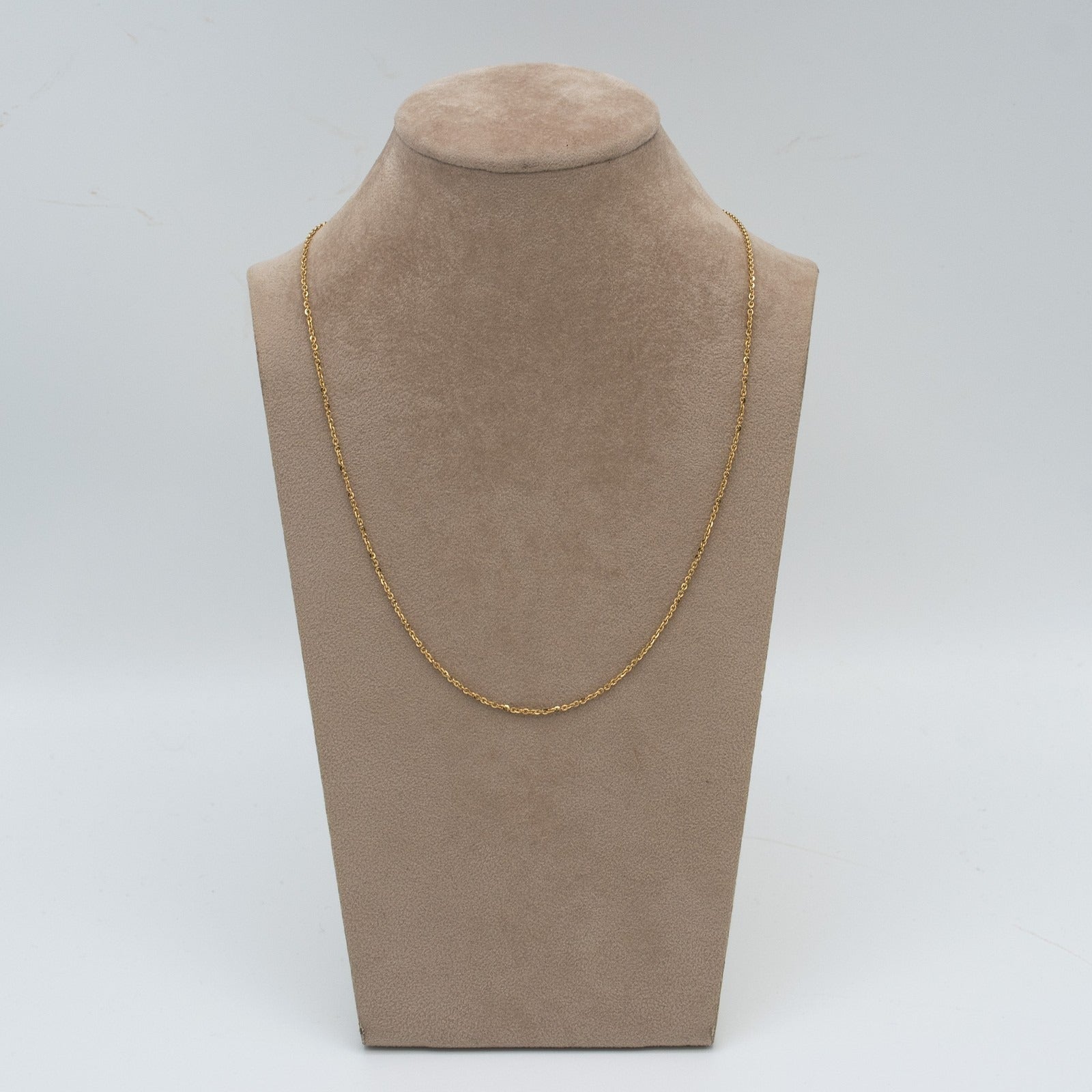 Collier femme en or jaune 18 carats 750 col rond 18 carats or jaune collier A.91