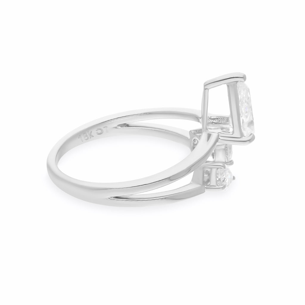 Bague En Diamant Rond De 1,16 Ct Naturel SI/H En Or Blanc 18k Cadeau