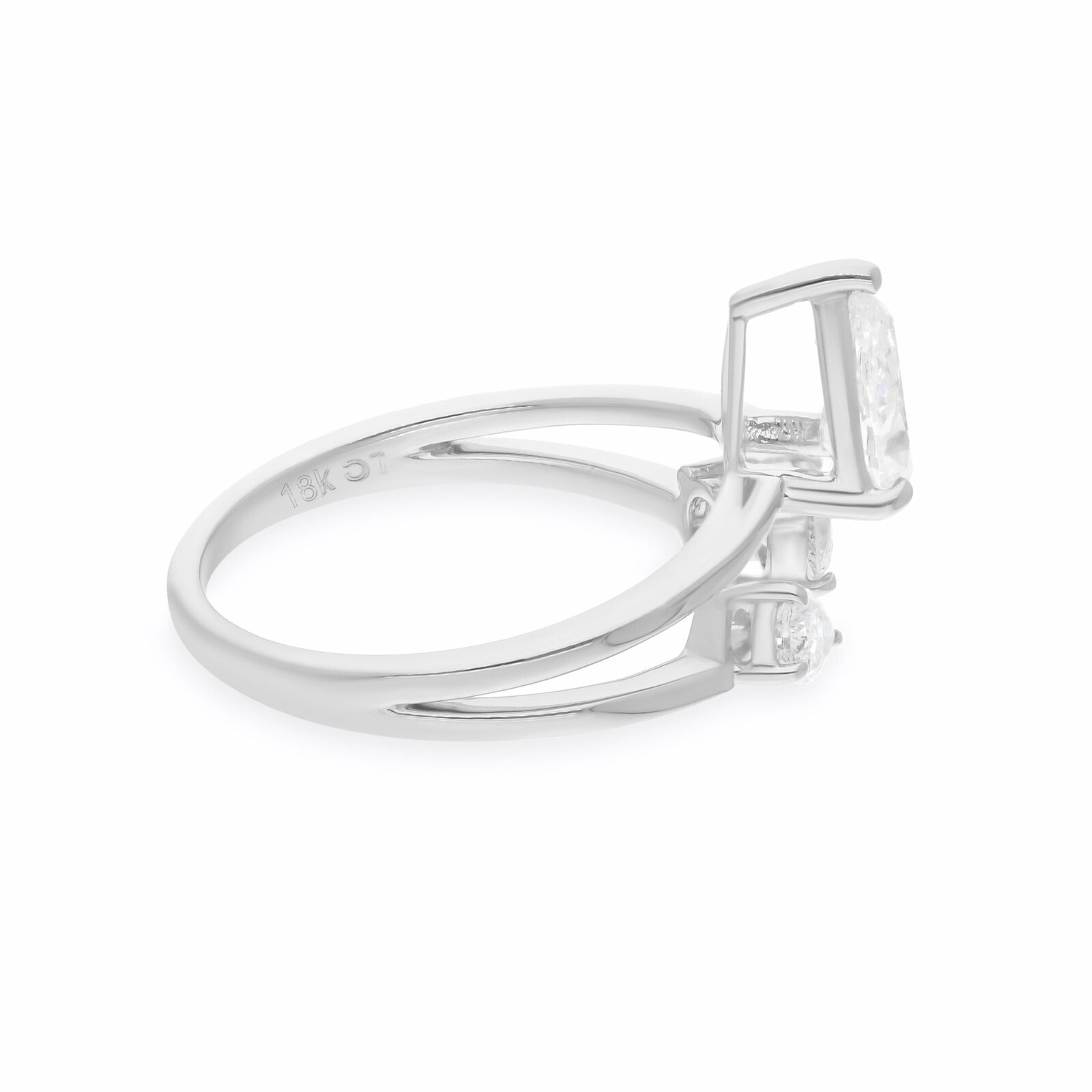Bague En Diamant Rond De 1,16 Ct Naturel SI/H En Or Blanc 18k Cadeau