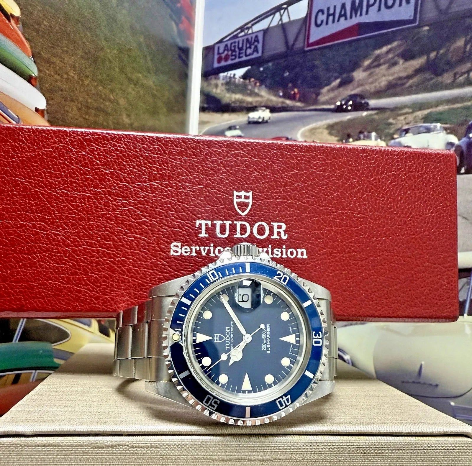 Tudor Submariner 79090 bleu homme - vintage années 1990 - 40 mm - boîte Tudor + papiers