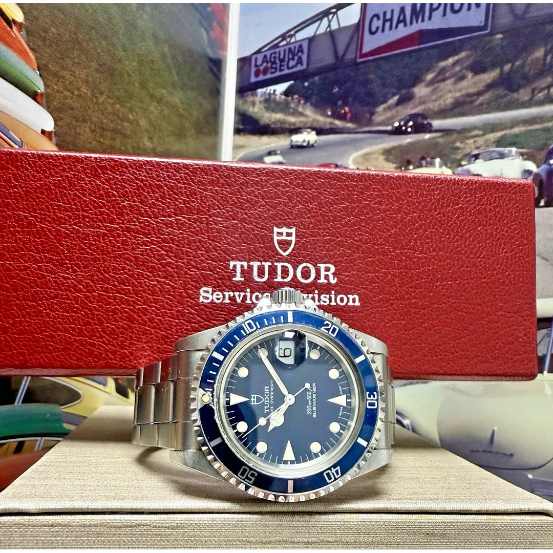 Tudor Submariner 79090 bleu homme - vintage années 1990 - 40 mm - boîte Tudor + papiers