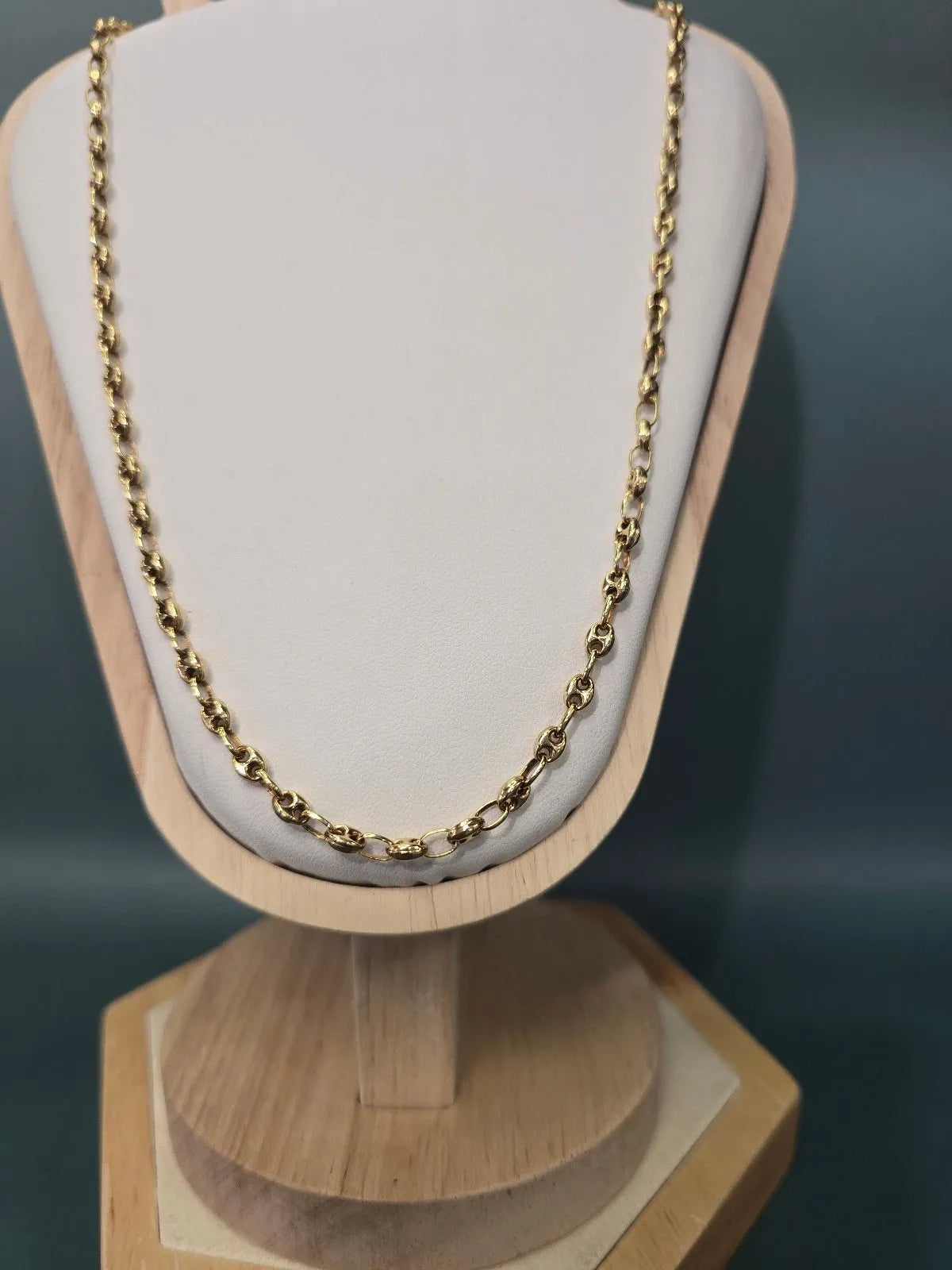 Chaine grains de café or jaune 750/1000 ( 18 carats )