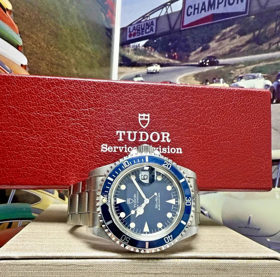 Tudor Submariner 79090 bleu homme - vintage années 1990 - 40 mm - boîte Tudor + papiers