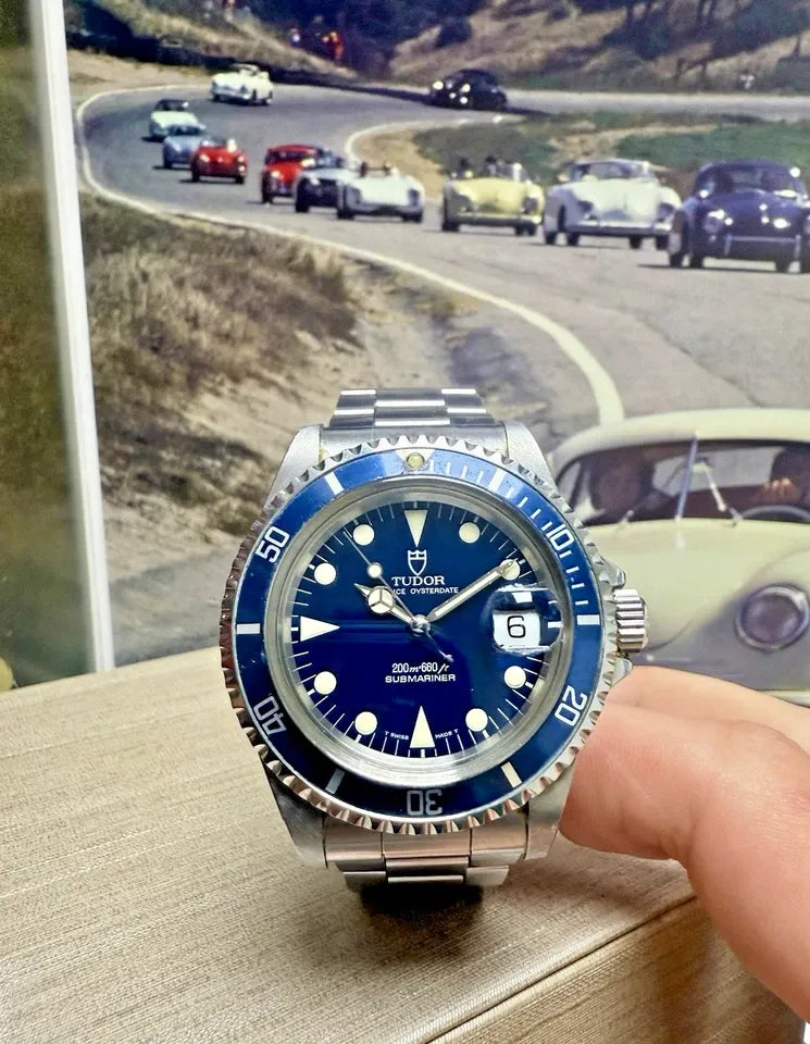 Tudor Submariner 79090 bleu homme - vintage années 1990 - 40 mm - boîte Tudor + papiers