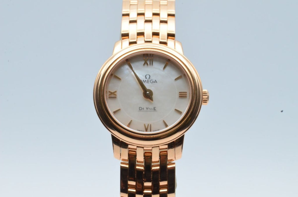 OMEGA DE VILLE PRESTIGE QUARTZ FEMME VINTAGE RARE 27MM 18K OR 424.50.27