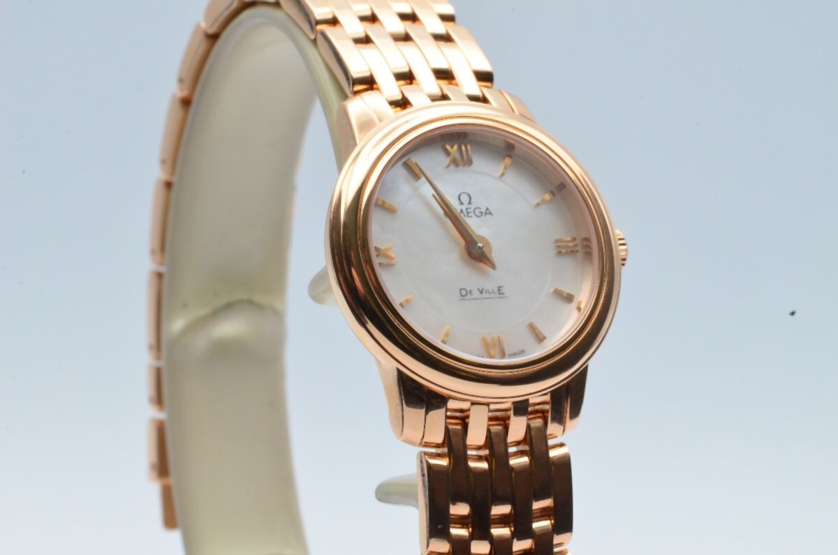 OMEGA DE VILLE PRESTIGE QUARTZ FEMME VINTAGE RARE 27MM 18K OR 424.50.27