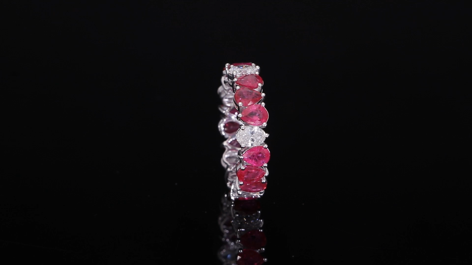 5.98Ct Véritable Rubis & Diamant Alliance Bague Mariage Fiançailles Gift pour