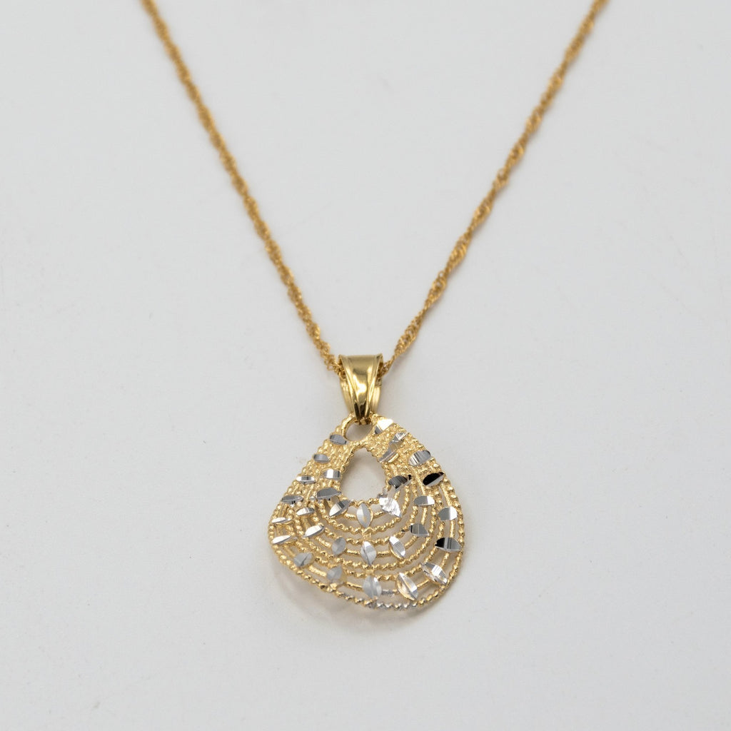 Collier femme en or jaune 18 carats 750 / collier en or 18 carats E.2121