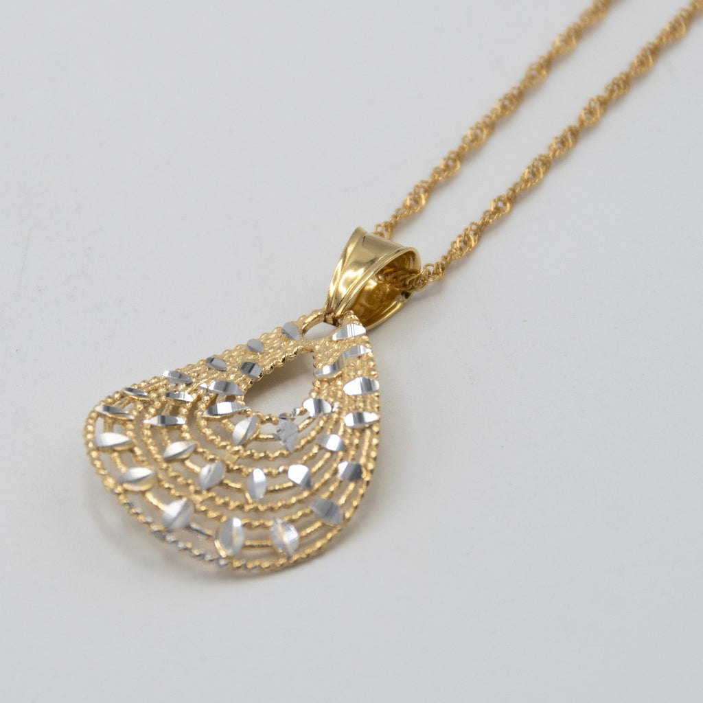 Collier femme en or jaune 18 carats 750 / collier en or 18 carats E.2121