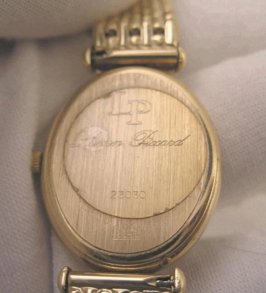 Ultra Rare Montre Femme Lucien Piccard Nacre Or 14 K Diamant avec Boîte+
