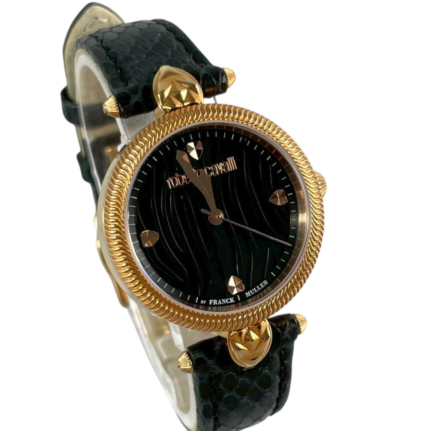 Montre femme Roberto Cavalli by Franck Muller 1L071 noir or édition limitée-