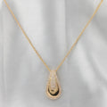 Pendentif Chaîne En Or Jaune Massif 18 Carats Avec Diamant Naturel SI/H 0,48 Ct