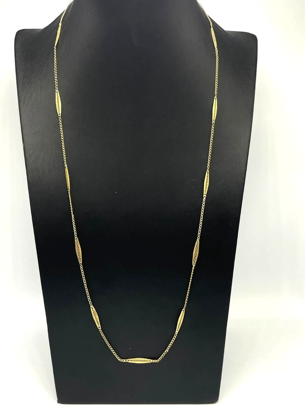 Collier Vintage Années 40 En Or Massif 18K Made in Italy Femme