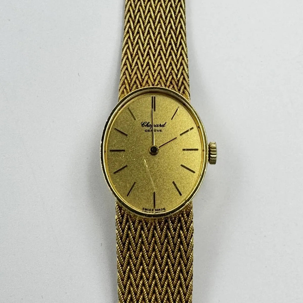 Chopard Femme Montre 5042 22MM à Remonter Manuellement Vintage 18K 750 Or Env.