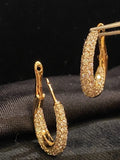Boucles d'oreilles créoles en or 18 carats, serties de diamants ronds taille brillant « Inside-Out » d'un poids total de 1,80 carat