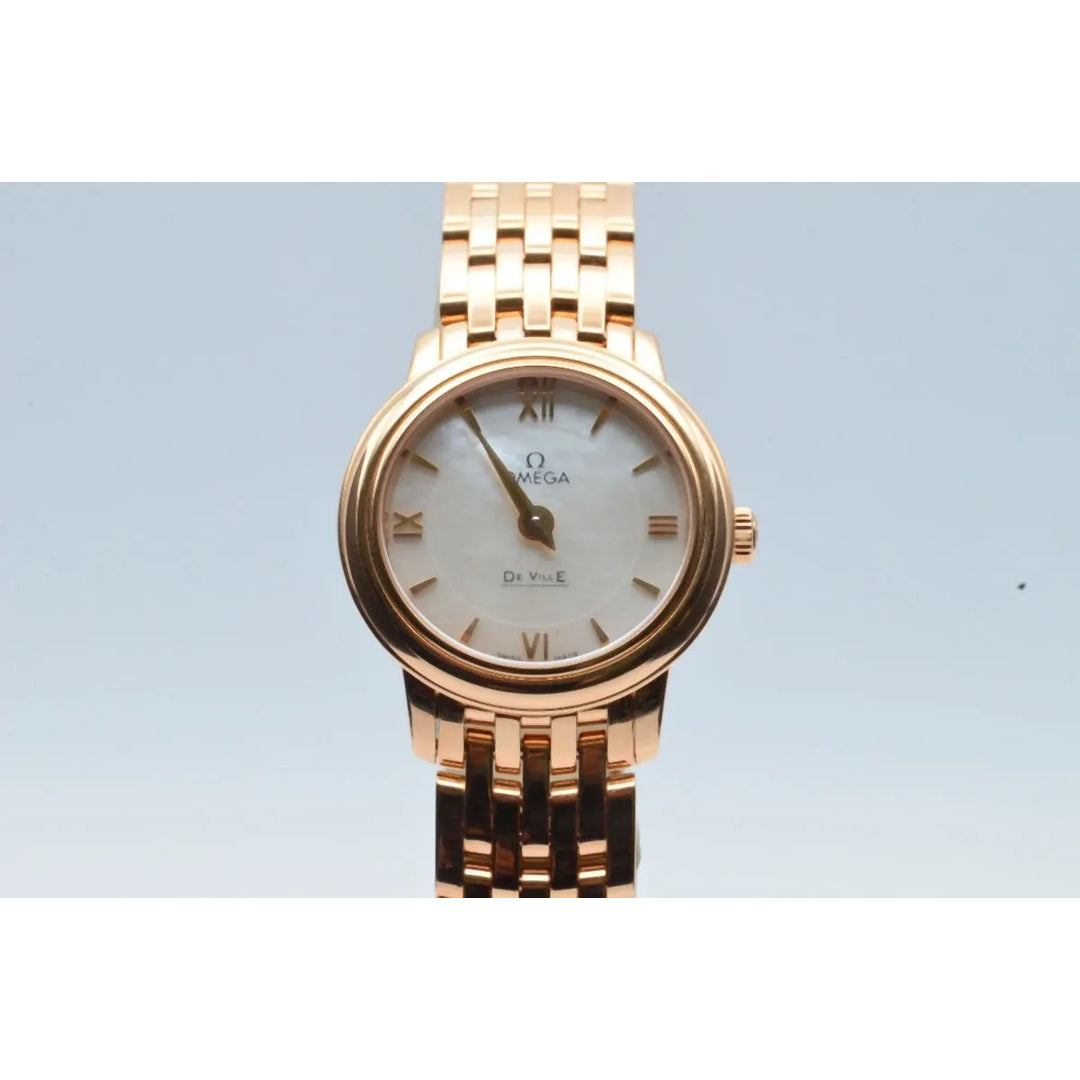 OMEGA DE VILLE PRESTIGE QUARTZ FEMME VINTAGE RARE 27MM 18K OR 424.50.27