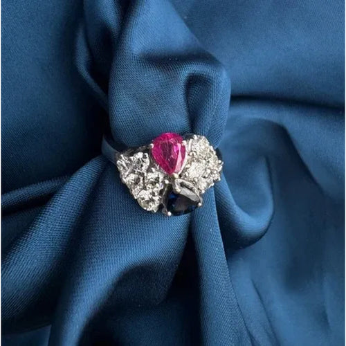 Bague joaillerie or blanc 18 carats 750 18K