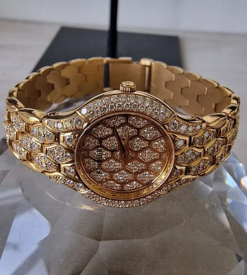 Montre pour femme Bucherer Medea en or jaune sertie de diamants, 1997
