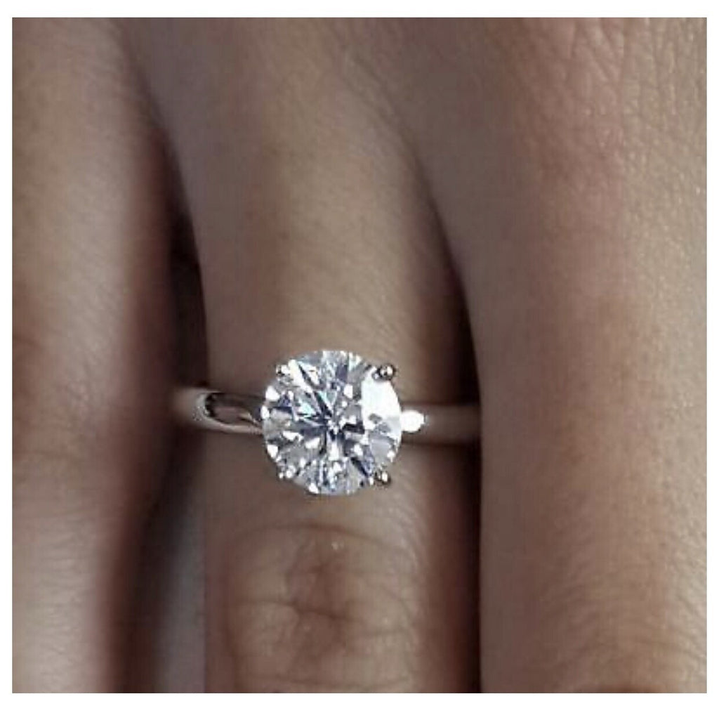 BAGUE DIAMANT OR BLANC 18K AUTHENTIQUE