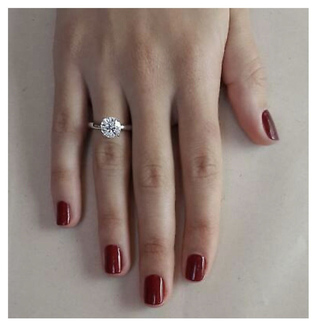 BAGUE DIAMANT OR BLANC 18K AUTHENTIQUE