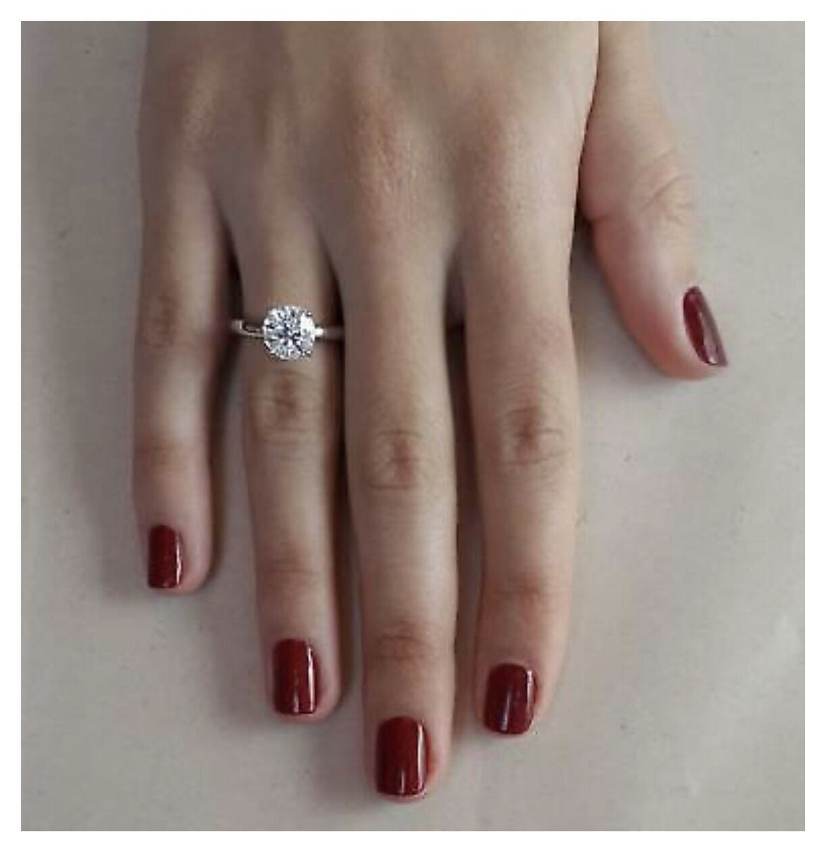 BAGUE DIAMANT OR BLANC 18K AUTHENTIQUE