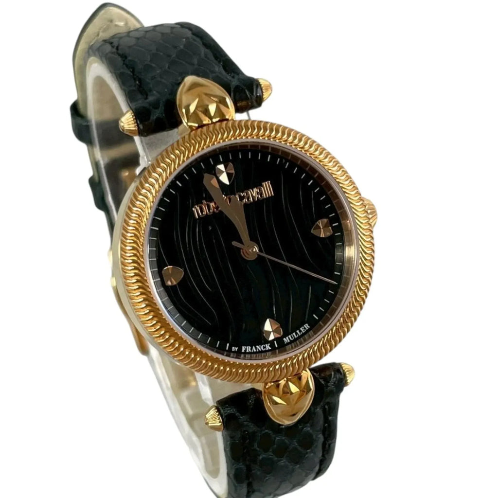 Montre femme Roberto Cavalli by Franck Muller 1L071 noir or édition limitée-