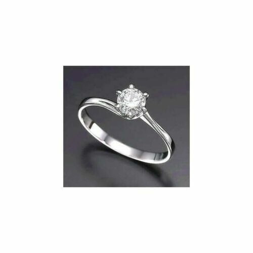 "DREAM" XL BAGUE SOLITAIRE DIAMANT OR BLANC 18K 0,80CT GVS1 5190€ AUTHENTIQUE