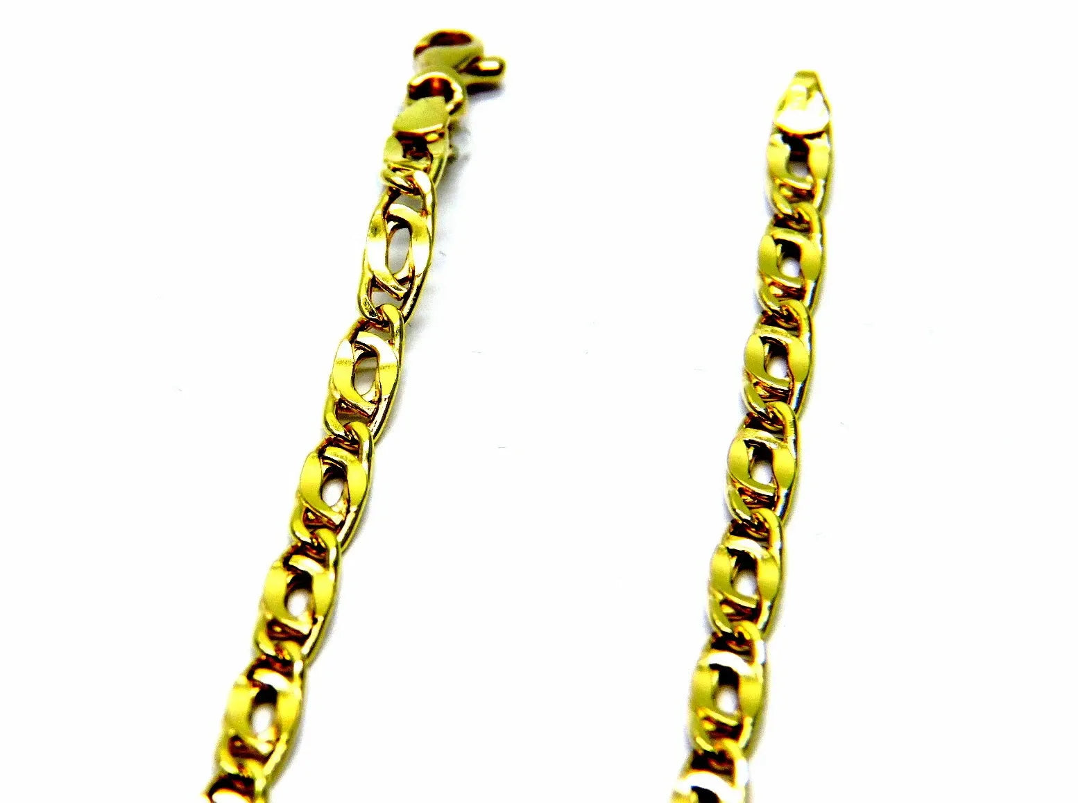 Collier Or Jaune 18K 750/1000 Chaîne Homme Unisexe Pernice Pinzée 50 Cm