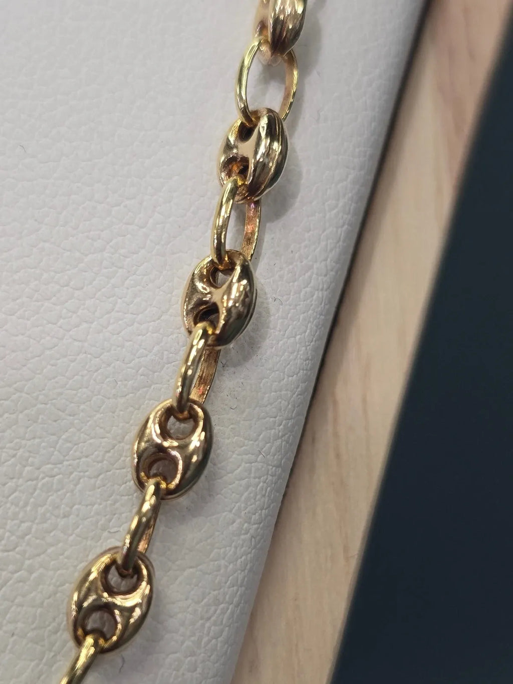 Chaine grains de café or jaune 750/1000 ( 18 carats )
