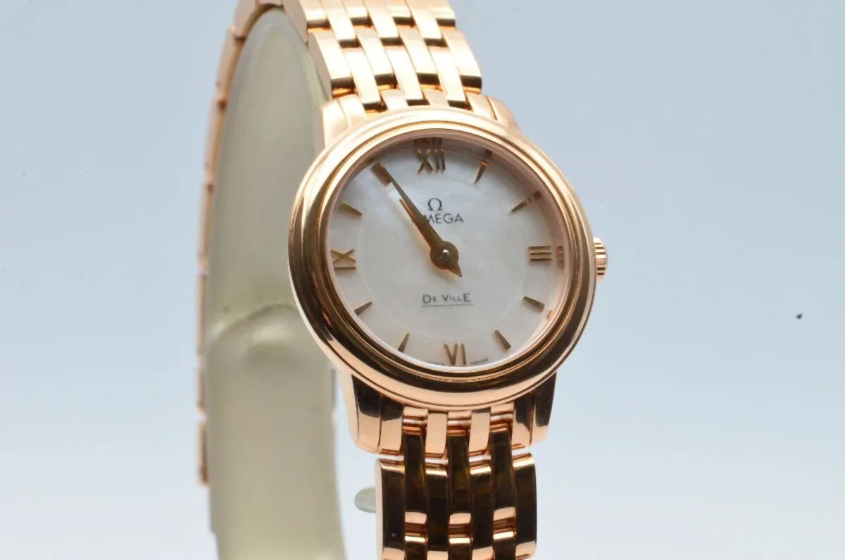 OMEGA DE VILLE PRESTIGE QUARTZ FEMME VINTAGE RARE 27MM 18K OR 424.50.27