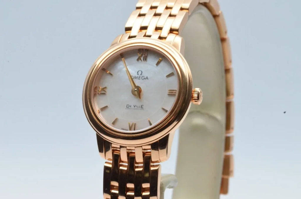 OMEGA DE VILLE PRESTIGE QUARTZ FEMME VINTAGE RARE 27MM 18K OR 424.50.27