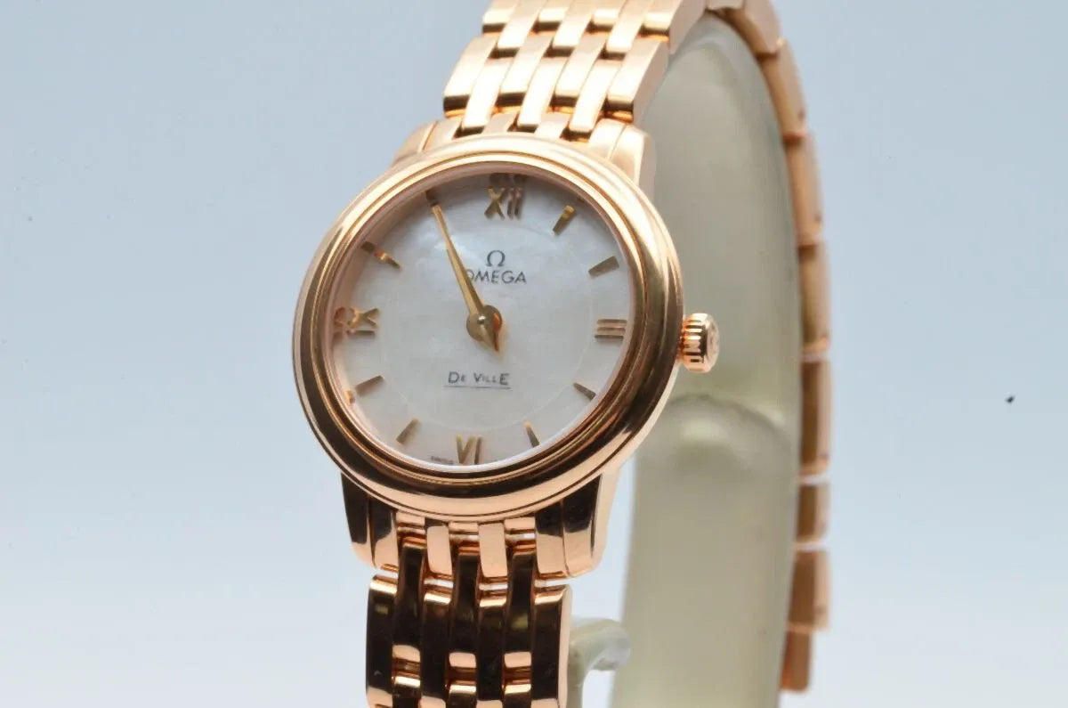 OMEGA DE VILLE PRESTIGE QUARTZ FEMME VINTAGE RARE 27MM 18K OR 424.50.27