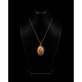 Collier Plaqué Or 18 Carats Femme – Pendentif Fleurs Jaunes – Bijou