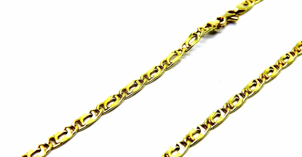 Collier Or Jaune 18K 750/1000 Chaîne Homme Unisexe Pernice Pinzée 50 Cm