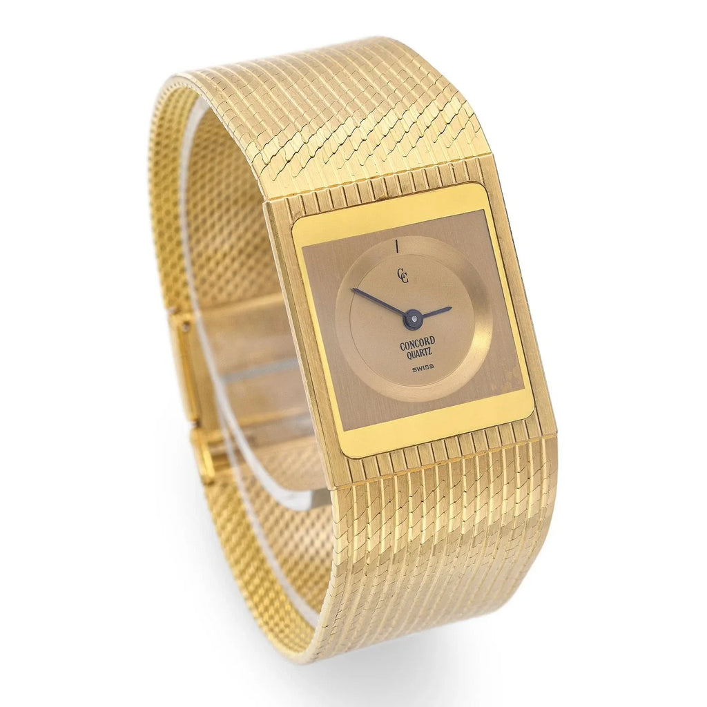 Montre femme Concord Delirium Scarface or jaune 18 carats quartz ultra-mince-