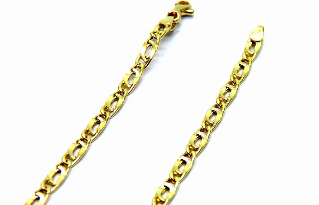 Collier Or Jaune 18K 750/1000 Chaîne Homme Unisexe Pernice Pinzée 50 Cm